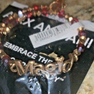 Disney Parks Alex & Ani MAGIC Gold Beaded BRACELET